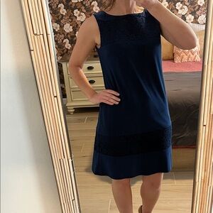 Chic Navy Sleeveless Mini Dress